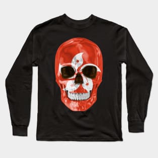 Hong Kong Flag Skull - Gift for Hong Kongese With Roots From Hong Kong Long Sleeve T-Shirt